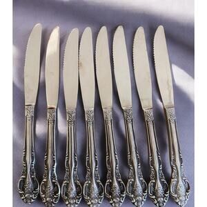 8pc Towle Stainless TWS211 Pierced Modern Solid Knife SCC Japan Supreme (I)